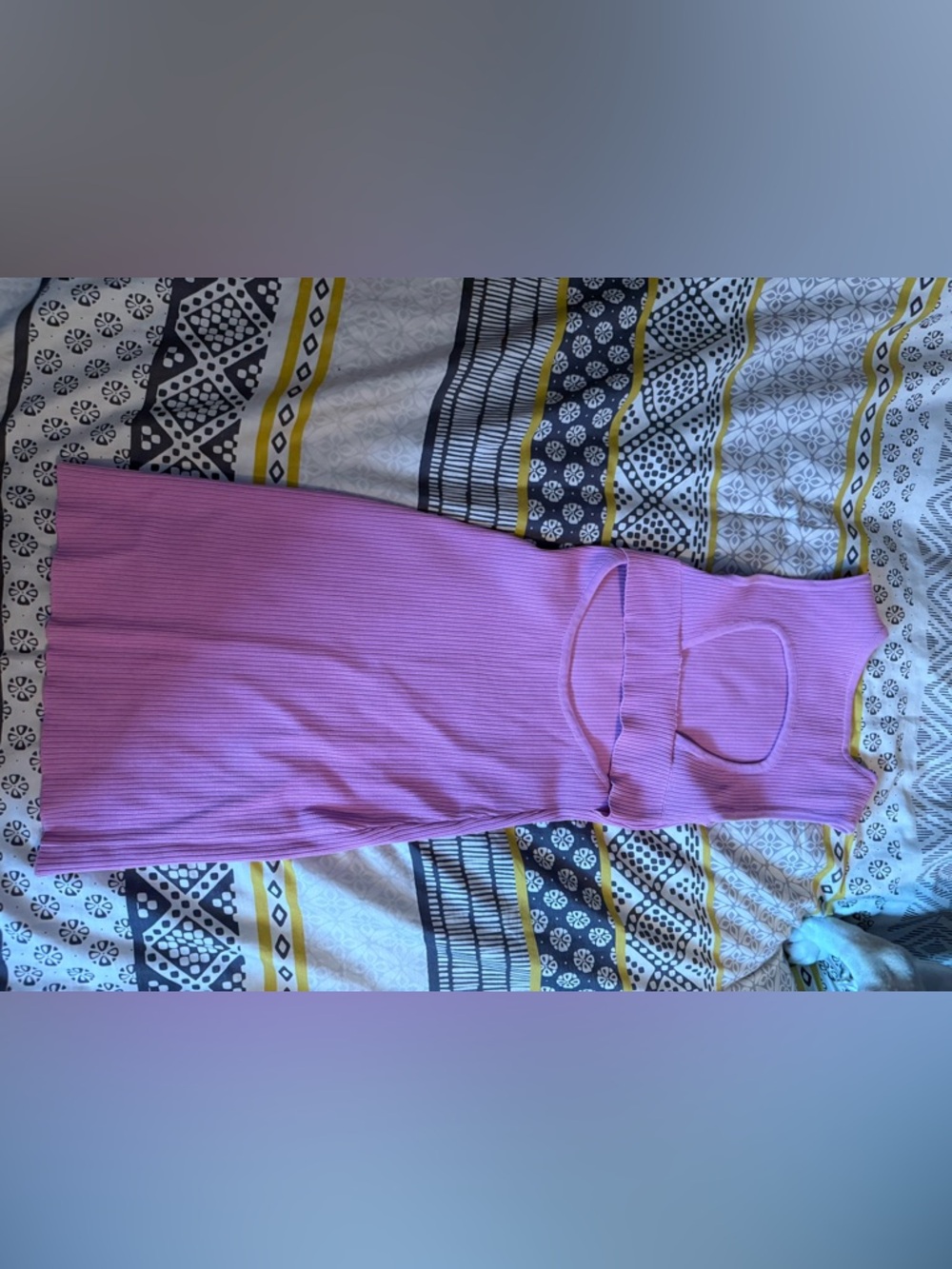 pink Ribbed Bodycon Skirt - Picture 2 of 2